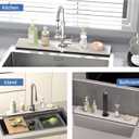 Stone Faucet Mat for Kitchen Sink, Water Absorbing Sink Water Splash Guard, Fast-Drying Kitchen Sink Faucet Mat, Durable Protector and Stone Drying Mat for Kitchen Counter & Bathroom Sink