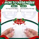 20 Pack Clear Plastic Fillable Ornament Ball 3.93''/100mm for Christmas, Holiday, Wedding, Party, Home Decor