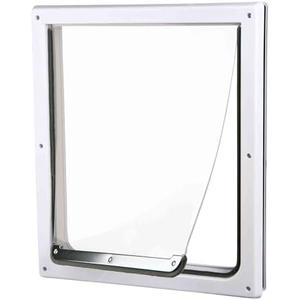 Trixie Pet Products 2-Way Locking Dog Door, Medium to X-Large Dogs, White