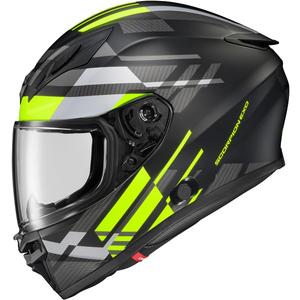 ScorpionEXO R430 Full Face Polycarbonate Street Motorcycle Helmet Bluetooth Ready Speaker Pockets DOT Snell Approved Adult (Medium, Paradox Hi-viz)