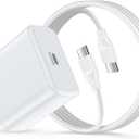 65W Super Samsung Galaxy S25 Edge Fast Charger for S26 S25 Ultra S25+ S25 S24 Ultra S24 S23 A36 A17 A16 A15 A14 A13 A54 A53 A03S S22 S20 S10,Android Phone Block & 6ft USB C Charging Cable Cord (White)