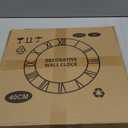 Wall Clock Battery Operated,Silent Non Ticking Modern Rustic Metal Small Clocks for Living Room/Bedroom/Office/Kitchen/Farmhouse Home Decor-16IN(Arabic Number-Black)