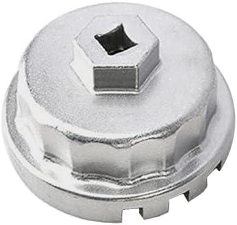 GAOLAOSY Oil Filter Wrench, 14 Flute Heavy Duty Oil Filter Cap Remover for 2.5-5.7L Engine, Universal Automotive Repair Socket Tool for Most Vehicle Models (Silver)