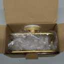 TAILI Sponge Holder for Kitchen Sink with Strong Suction Cup, Rustproof Aluminum Sink Caddy for Sponges, Removable Sponge Holder, Dish Brush for Scraper - Gold