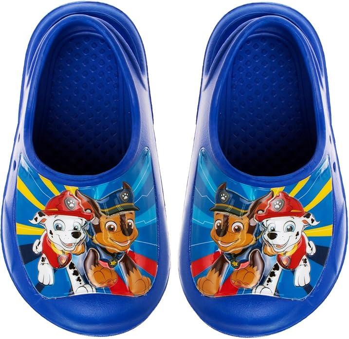 Josmo Boys Clog Water Slides Mickey Mouse Cars Paw Patrol Summer Sandal Kids Pool Shoes Backstrap Closed Toe Sport Athletic Character Slip On Clogs (Size 9-10 Toddler/Little Kid)