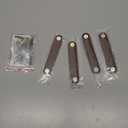 4 Pack Soft Genuine Leather Drawer Pulls Handle,Wardrobe Cabinets Kitchen Closet Knobs Door Pulls Handles knobs with Screws,Home Decoration, Handmade (4 Pack, 5.6" - Brown)