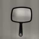 OMIRO 9.3" L x 6.6" W Hand Mirror, All Black Handheld Mirror with Handle
