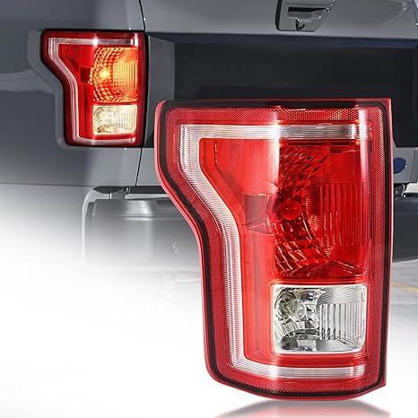OKLPF Rear Brake Tail Light Compatible With 2015 2016 2017 Ford F150 F150 Replace FL3Z13405A FL3Z13404A,Replacement Red Taillight Assembly,Included Bulbs,Driver and Passenger Side