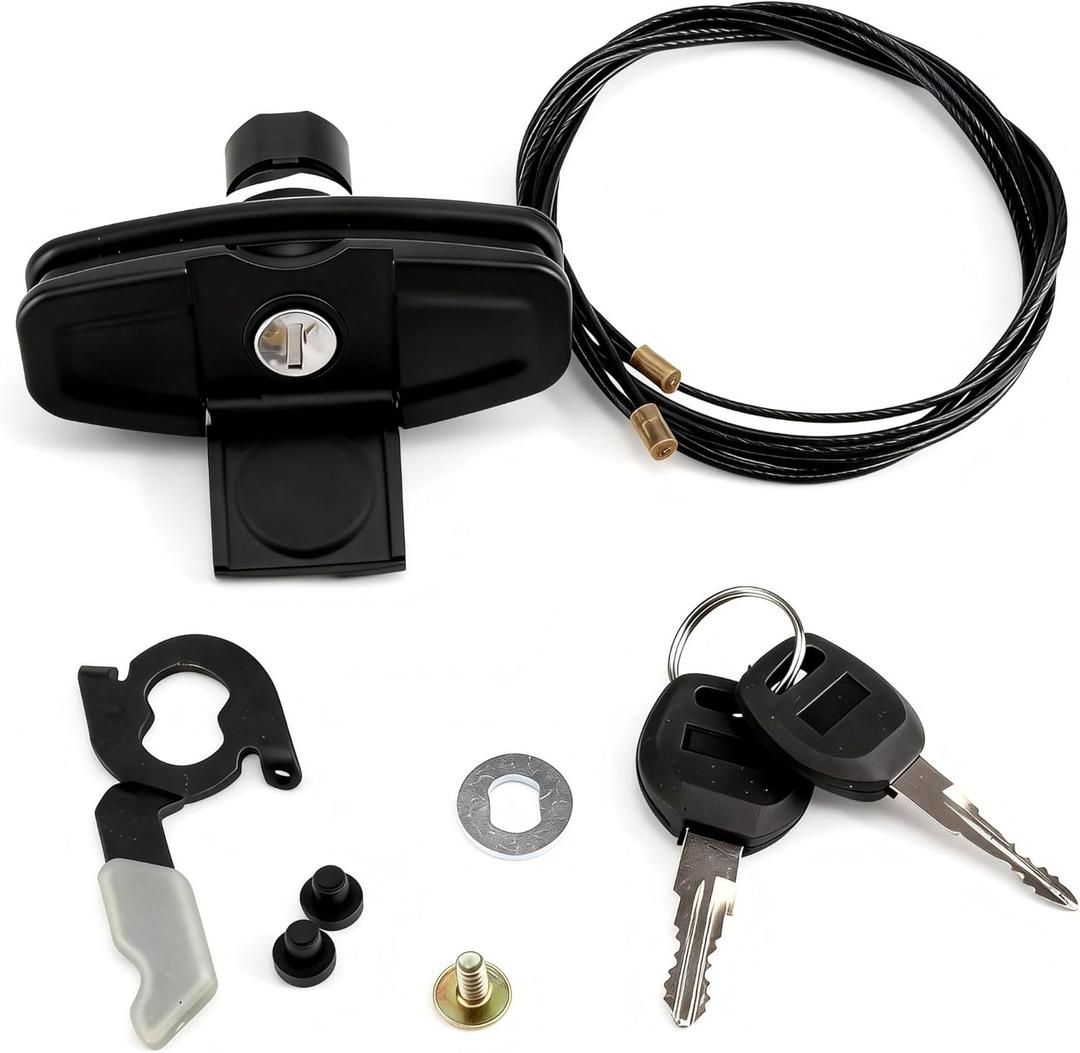 113436 Twist Handle Kit for Leer 100XQ 100XL 100XR TSC700 Truck Caps Tonneau Covers Lock with Handle Body + Latch Cables + 2 Keys Replace# 113436-100XQ (3pcs)