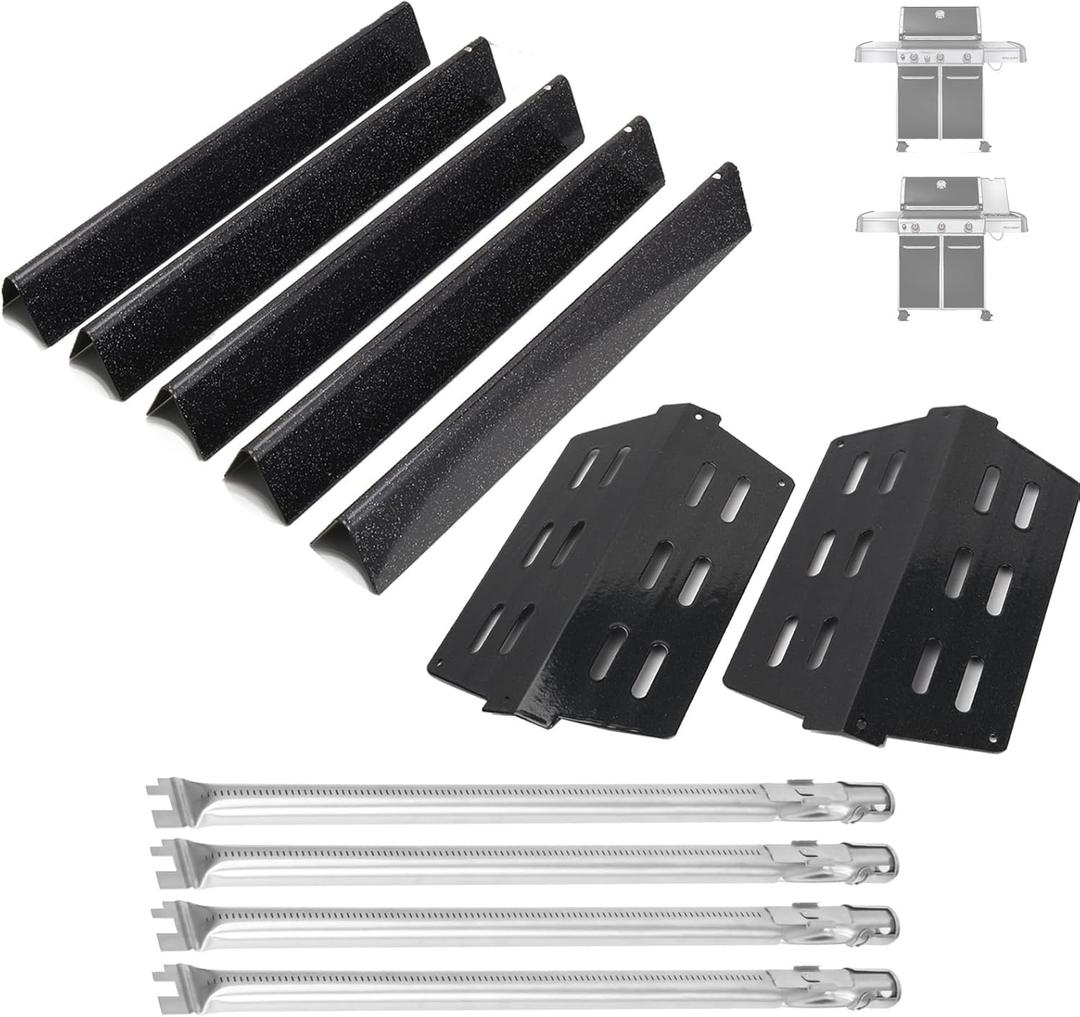 Genesis 330 Grill Parts for Weber Genesis 300 Series w/Front Control, 7621 Flavorizer Bars,Heat Deflector & 62752 Burner for Weber Genesis E/S/EP 310 320 330 for Weber Genesis 300 Accessories