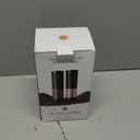 Electric Salt and Pepper Grinder Set Automatic Battery Pepper Mill Shakers Adjustable Coarseness Upgraded Larger Capacity with Led Home and Kitchen Appliances Birthday Gifts for Women Mom (Black/Black)