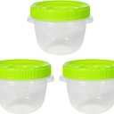 ARNO Twist Top Food Deli Containers Screw And Seal 8.5 OZ Set of 3 BPA Free