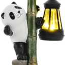 Solar Garden Decor Panda Gifts, Garden Yard Art Decor Panda Gifts for Women - Birthday Gifts for Panda Enthusiasts Grandma Mom Women ﻿