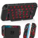 Dockable Protective Case for Nintendo Switch 2 2025 - Cute Cartoon Red Design Clear TPU Slim Hard Cover for Joycon 2 for Women Teens Girls Boys
