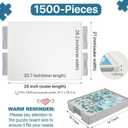 Playboda 1500 Pieces Rotating Plastic Puzzle Board with Drawers and Cover, 35"x27" Portable Spinning Jigsaw Puzzle Table for Adults, Upgraded Lazy Susan, Ideal Gift for Mum