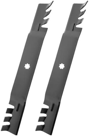GX22151 Gator Mulching Mower Blades Compatible with John Deere 42'' Cut Deck, GY20850 Replacement Blades Fit for John Dee re 102 125 135 D100 D105 D130 Lawn Tractor, Replace AM141033 AM137328, 2 Pack