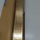 SaniteModar Linear Shower Drain, Gold Shower Drain 24 inch with Removable Grate,Brushed 304 Stainless Steel Linear Drain with Hair Strainer & Leveling Feet