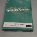 TEXAS LINEN CO. 100% Organic Cotton Percale Weave Fitted Sheet Queen Size, White, 1 Deep Pocket Queen Fitted Sheet, Fits Mattress Upto 16" Crisp and Cool Bed Linen, Luxury GOTS Certified Sheets