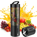 COKUNST 18oz Portable Blender with 6 Blades for Protein & Shakes, USB Rechargeable Juices Mixer, Small Blender with Extra Handle Lid for Travel Sports Outgoing-Black