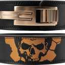 Lever Lifting Belt for Man and Women, Weightlifting with Adjustable Heavy Duty Buckle, Professional Weight Lifting Belt (S (24-30inches), Black/Gold)