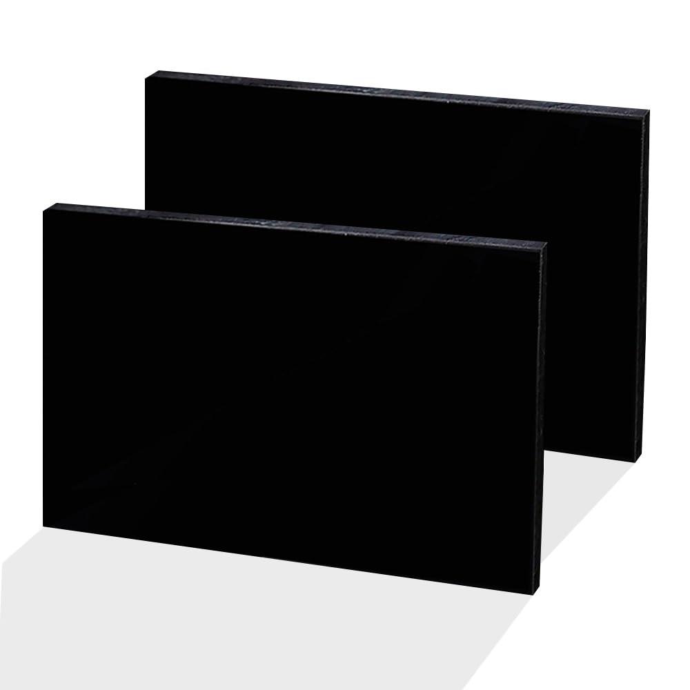 High-Density Polyethylene (HDPE) Plastic Sheet 1/8" Thick 8" X 12"- Black HDPE Sheet,for Machining,for DIY,Heavy Duty Industry,Engineering,High-Density Polyethylene Plastic Block (Pack of 2)