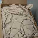 Preboun 12 Pack Wedding Rectangle Linen Tablecloth Bulk 60 x 102 Inch Polyester Faux Linen Tablecloths Washable Burlap Tablecloth for Birthday Farmhouse Dining Table Party (Natural Color,60*102 Inch)