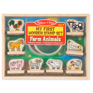 Melissa & Doug My First Wooden Stamp Set - Farm Animals