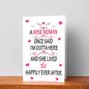 5 x Funny Retirement Card for Women, Coworker Farewell Gift, 'I'm Outta Here' Quote (A Wise Woman- 01)