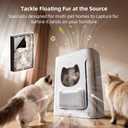 uahpet Pet Air Purifier for Home, Reduce Pet Hair, Dander, Odors, Dust, Smoke for Large Rooms up to 2100 Ft, Air Cleaner with H13 HEPA, Washable Pre-Filter & Air Quality Monitor, White+Gray