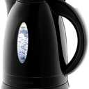 OVENTE Electric Kettle, 1.7L Fast Boiling Water Heater for Coffee or Tea, BPA Free with Water Level Gauge, Auto Shut-Off, Boil-Dry Protection, Indicator Light and Removable Filter, Black KP72B