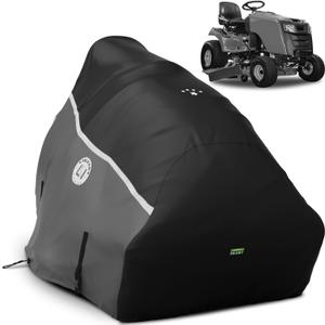 420D Riding Lawn Mower Cover, Waterproof Tractor Cover Heavy Duty Fits Decks up to 54",Universal fit for John Deere, EGO, Toro, Craftsman and More -72"L x 54"W x 46"H-Gray