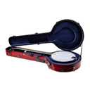 Crossrock Case - Fiberglass Banjo Case - Fits 11~12.5 inches Openback Styles - Padded Straps, Interior Compartment, Fixed & Removable Padding - Includes TSA Lock - Red