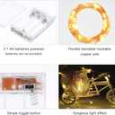 Ariceleo Led Fairy Lights Battery Operated, 4 Packs Mini Battery Powered Copper Wire Starry Fairy Lights for Bedroom, Christmas, Parties, Wedding, Centerpiece, Decoration (5m/16ft Warm White)
