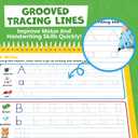 Magic Grooved Writing Practice for Kids Age 3-5 - Grooved Writing Books for Kids 3-5 - Handwriting Practice for Kids 5-7 - Tracing Books Toys for 4 Year Old - Preschool Learning Activities