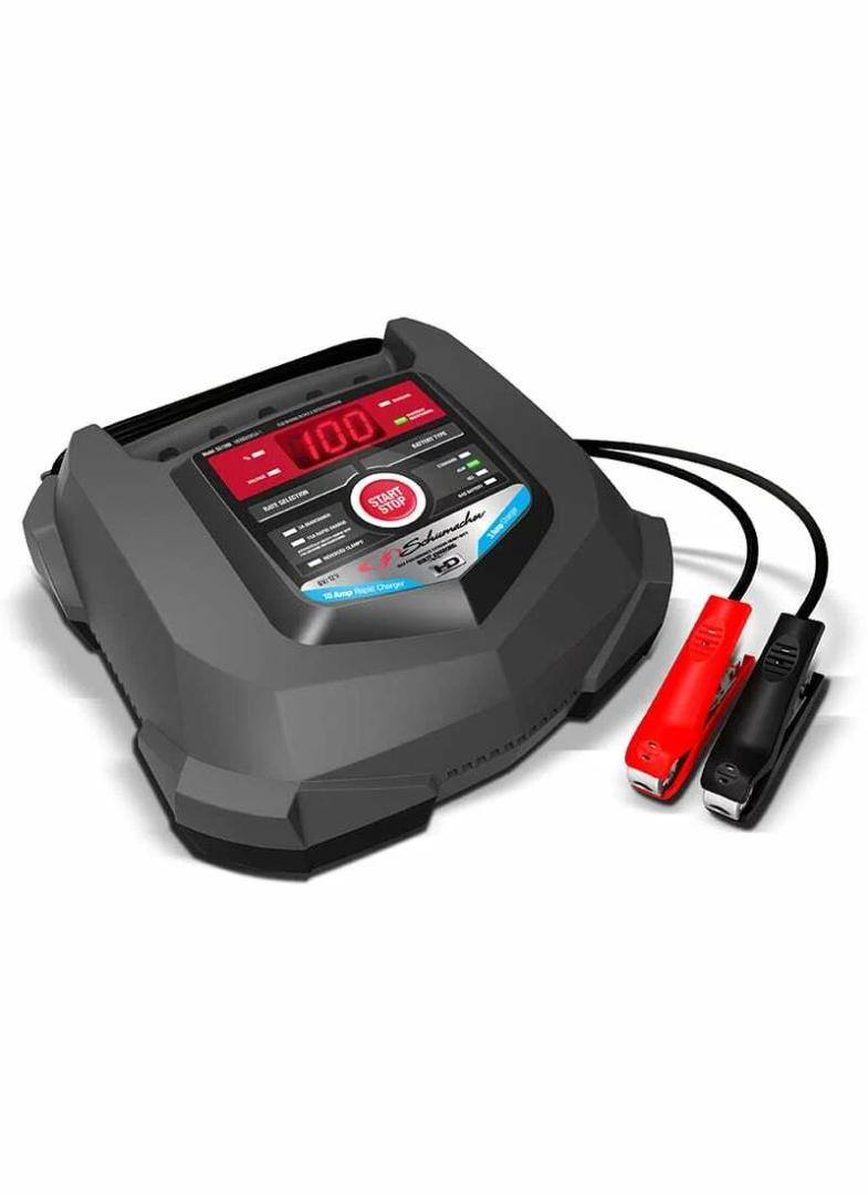 Schumacher Electric Car Battery Charger and Maintainer SC1280 4-in-1, 15 Amp, Fully Automatic for 6v and12v Automobile Batteries - Ideal for Motorcycles, Cars, Trucks, SUVs, Marine Batteries, and More