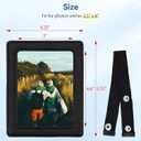 CARFIB 2pcs Car Picture frame Sun Visor Photo Frame Leather Display Memorial Pictures for Couple Family Universal Vehicle Personalized Decor Black