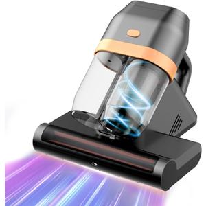 Mattress Vacuum Cleaner, Bed Vacuum Cleaner with UV & Ultrasonic, 16Kpa Suction Handheld Bed Vacuums with High Heating Tech, Effectively Clean Up Bed, Pillows, Sofas, Carpets, 550W (Metallic Gray)