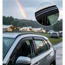 Out-Channel Window Rain Guards Fit for Dodge Ram 1500 2009-2024/2010-2025 Ram 2500 & 3500,Window Visors Vent Visors Vent Shades Wind Deflector Dark Smoke Car Tape-on with Thicker 4PCS