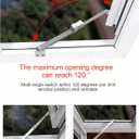 Window Hinges, Casement Window Stays, Casement Window Stopper, Casement Window Brace, Casement Window Lock, Angled Fixed Base, Sprayed Silver Style, 02 Model, 6 Fixed Slots, 1 Pair