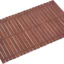 Bamboo Bath Mat Bathroom Rugs Floor Wood Shower Bathtub Waterproof Non Slip Accessories 16x24 Inch Easy to Clean, Walnut Bamboo, 1 pc