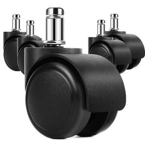 MaxGear 2" Office Chair Wheels Heavy Duty Replacement, Mute Rubber Rotating Desk Chair Caster Wheels, Safe for All Floors Including Hardwood, Only Fits 11mm Stem, NOT for 10mm or IKEA Chairs, Set of 5