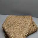 FRELISH DECOR Handwoven Jute Area Rug - 6 feet Round - Natural Yarn - Rustic Vintage Beige Braided Reversible Rug - Eco Friendly Rugs for Bedroom - Kitchen - Living Room - Farmhouse (6' Round)