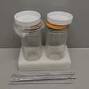 Glass Cups Set - 24oz Mason Jar Drinking Glasses with Acacia Wood Lids & Straws & Airtight Lids - Wide Mouth lced Coffee Cups Boba Bottle Tumbler for Bubble Tea, Smoothie - 2 Pack