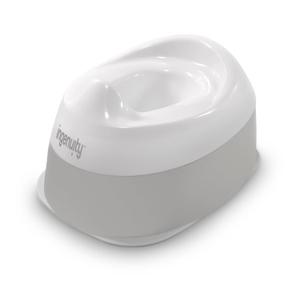 Ingenuity Ready Set Go Potty Training Toilet, Removable Bowl, Non-Skid Bottom, Wide Stable Base, Age 18 Months & Up, White & Grey