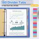 ReliThick 30 Set of 240 Pack Clear Sheet Protectors for 3 Ring Binder with 8 Tab Divider, Letter Size 8.5 x 11 Inch Plastic Sleeves Page Protector for Documents Photos School Office Home Organization