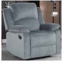 Manual Recliner Chair, Soft Fabric Overstuffed Recliner Single Sofa Chair for Living Room, Heavy Duty and Safety Reclining Mechanism
