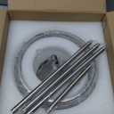 Brushed Nickel Pendant Light - Modern Pendant Lights Kitchen Island with Handblown Glass, Vintage Hanging Light for Kitchen with Adjustable Height, Lithging Fixture for Dining Room Sink (9.25in-pendant)