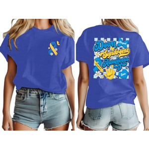Down Syndrome Awareness Shirts Women Down Syndrome Support Shirt Ribbon Love Heart Graphic Tee Tops, L