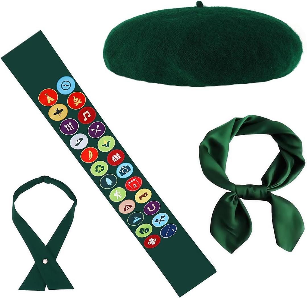 4Pcs Costume Accessories Set for Women Halloween Party Dress Up (Green)