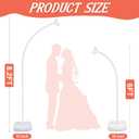8FT & 6FT Balloon Arch Stand, Flexible Top Balloon Arch Kit, Half Arch Balloon Stand with Base for Floor, Balloon Column Kit for Wedding Birthday Baby Shower Graduation Party Decorations